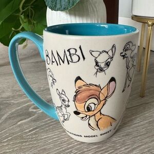 Disney Store Bambi Deer Publication Model Sheet, Animators Sketch Mug Teal, HTF